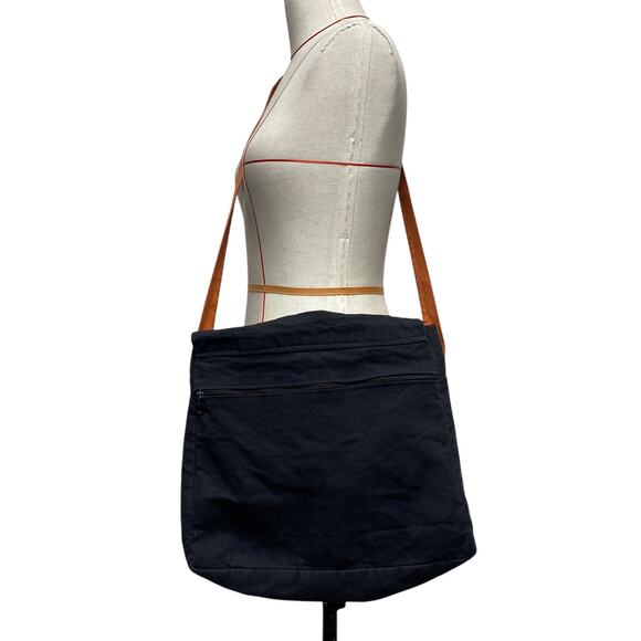 Craft Link Vietnam Orange Colorblock Embroidered Diamond Flap Messenger Bag - Picture 4 of 8